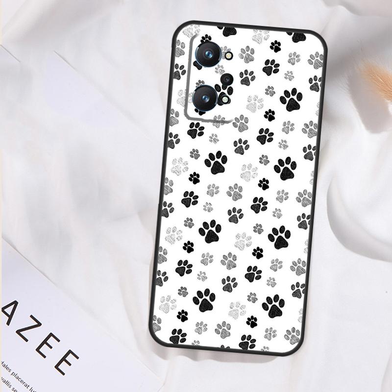 Cat Dog Paws Case For Realme 14 13 12 11 15 Pro Plus GT6 GT7 Pro C55 C51 C35 C33 C61 C65 C67 C63 C71 C75