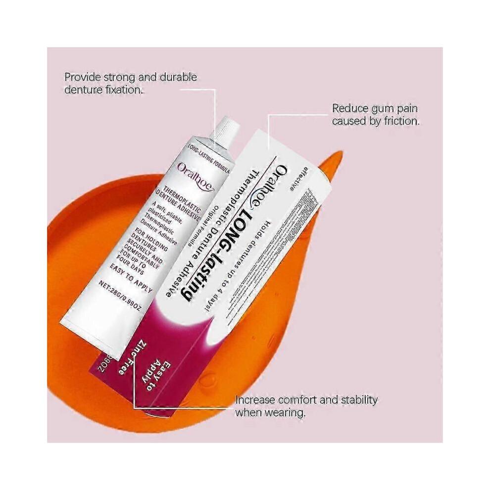 Cushion Grip Thermoplastic Denture Adhesive, Refits and Tightens Loose Upper and Lower Dentures and Partials | Non-Glue Adhesive