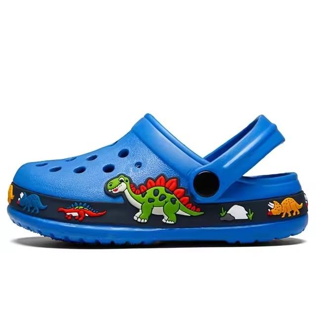 Chaussures de Jardin Licorne Dinosaure pour Enfants Sandales Plates de Plage Claquettes Bébé Antidérapantes d'Extérieur Chaussures d'Été à Trous à Séchage Rapide 26