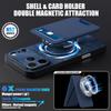Wallet Case for 17 16 15 14 13 Pro/Pro Max/Plus Series, 2 In 1 Strong Magnetic Detachable, Shockproof Phone Case Slim Leather Phone Stand