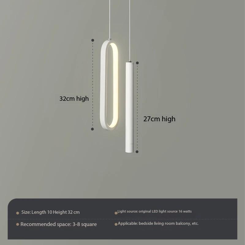 Moderne Lustre Minimalist LED Kronleuchter Pendelleuchten Nordisches Schlafzimmer Nachttisch Lange Linie Licht Pendelleuchte Wohnkultur