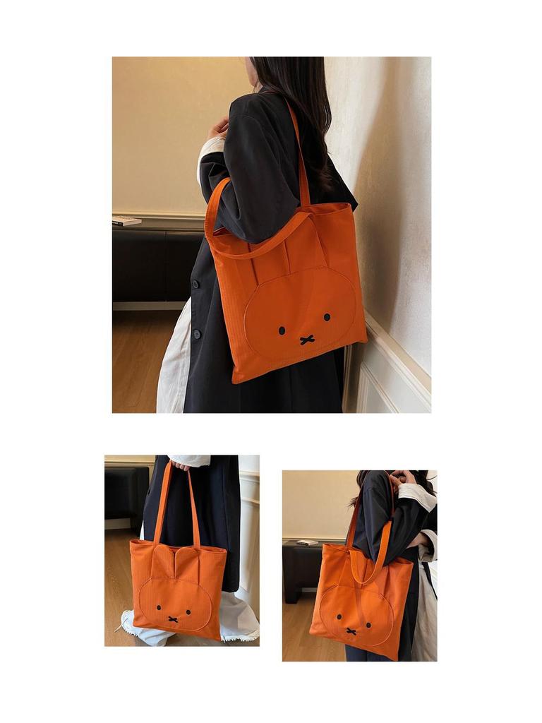 Large Capacity Miffy Tote Bag for Women - Versatile Plaid Commuter, Handbag, Shoulder Bag.