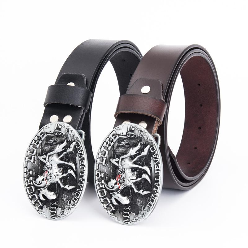 New Cowhide Belt Retro Punk Knight Belt Fashion Trend Belt Speed