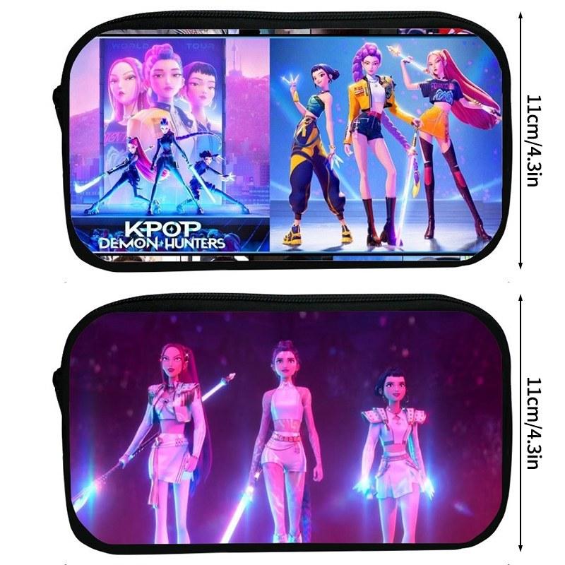 Dämonenjäger Federmäppchen Aufbewahrungstasche Cartoon Kpop D-Demon H Mädchen Federmäppchen Stifttaschen für Schüler Schreibtischzubehör