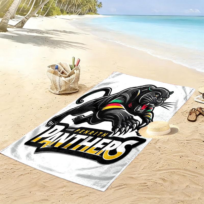 Penrith Panthers Roar Print Beach Towel, Large Soft Quick Dry Towel for Beach Camping Swimming