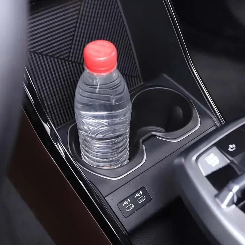 For BMW X1 U11 -2026 TPE Black Car Center Console Water Cup Holder Storage Box Trim Interior Car Accessories