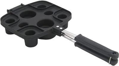 Sugiyama Metal Sanduicheira e Máquina de Waffles de Fogo Direto, Multicolorida, Aprox.. 18.6 x 39.5 x 5cm