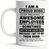 Caneca de cerâmica engraçada de 11 oz com o chefe - Presente engraçado para líderes, mentores e chefes apreciativos - Presente de agradecimento exclusivo para escritório, trabalho ou empresa
