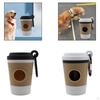 Coffee Cup Shape Dog Waste Bag Dispenser 3.2×2inch Accessory with Clip Versatile