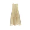French Retro Solid Color Sleeveless Vest Dress Women's Summer Wear Gentle Wear Loose Chic Beautiful Yellow Dress