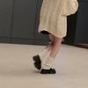 Damen Japanischer Stil JK Häkelstrick Kurze Beinwärmer Socken Einfarbige Süße 3D Florale Lockere Beinabdeckungen Stiefelmanschetten