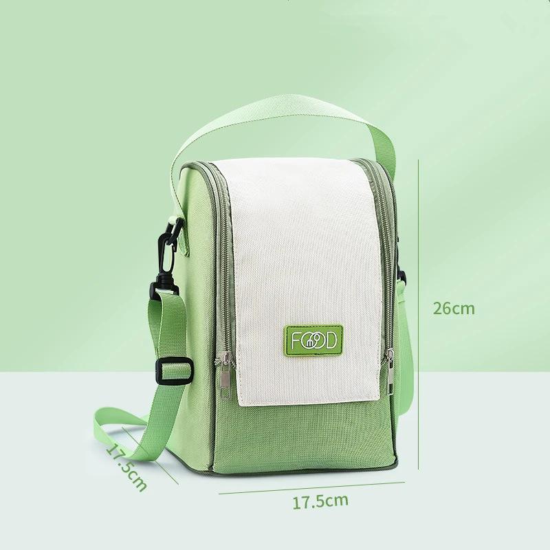 New Round Thermal Lunch Box Bag Waterproof Insulated Food Tote Kids Keep Fresh Cooler Shoulder Bags Portable Bento Storage Pouch