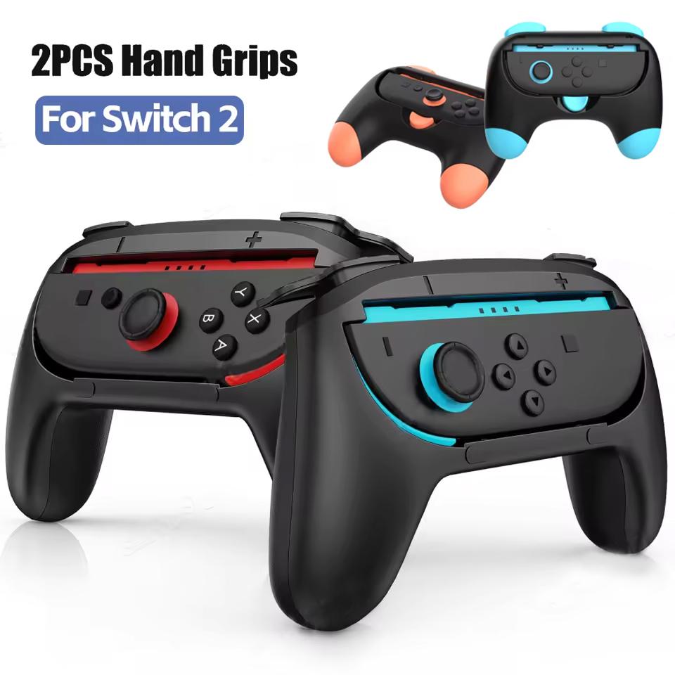 2PCS Joystick-Controller Grips for NS Switch 2 Gamepads Left Right Controller Joystick Hand Holder for NS Switch 2 Accessories