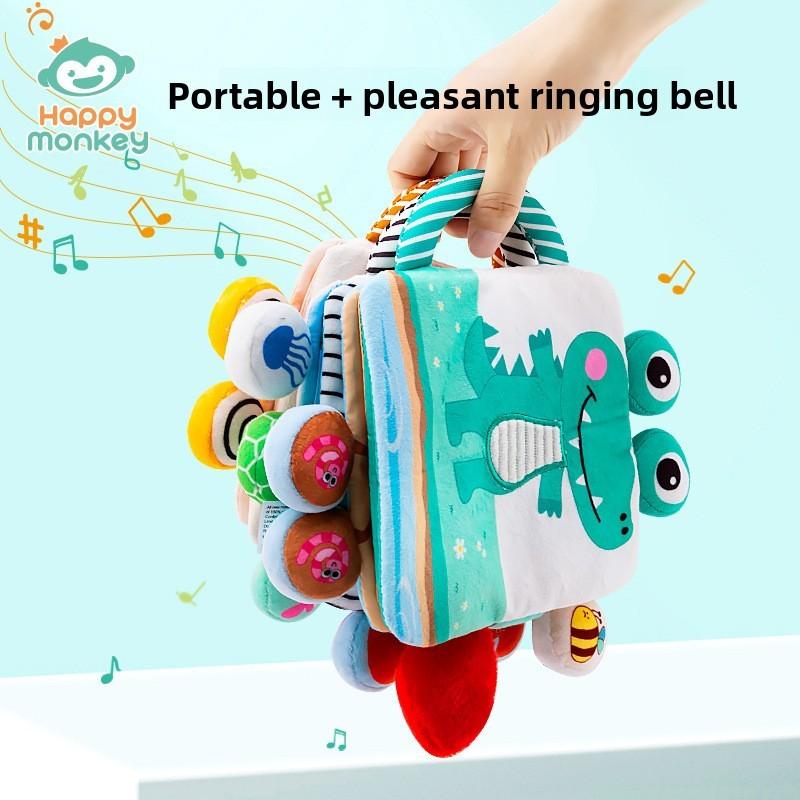 Baby Tear Resistant Cloth Book With Rattling Bell For Sensory Development And Interactive Play