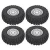 4pcs 2.2 Inch Wheel Rim Rubber Tire RC Accessory Fit for Axial 1 10 RC Crawler 120mmSilver