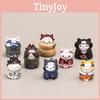 Kleines 8-teiliges Katzenfiguren-Set PVC-Material 3 cm Nicht montierte Charaktere Sammlung