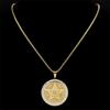 1PCS  Unisex Four-Character Divine Name Pentagram Amulet Necklace: Stainless Steel Pentagram Amulet Pendant