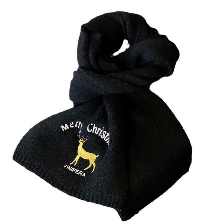 Christmas gift deer cashmere scarf women's winter new atmosphere warm thickened cold and windproof scarf