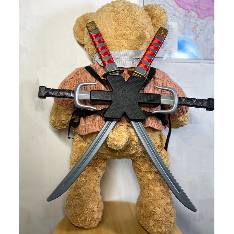 7-Piece Samurai & Ninja Toy Set: Swords, Daggers, Deadpool Cosplay Props