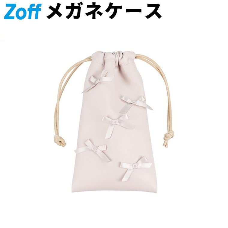 Zoff Eyeglass Case Eyeglass Ribbon Makeup Gift Case/Sunglasses Case, Pouch, Drawstring, Stylish, Women's, Cute, Pouch, [Z0251002_2001 Z0251002-2001