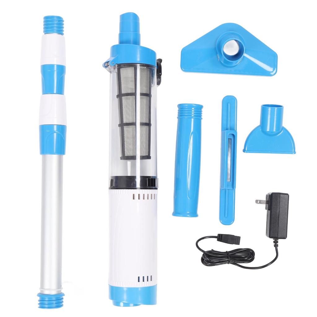3 In 1 Pool Vacuum Rechargeable Multifunctional Electric Swimming Pool Vacuum Cleaner for Bathtubs Fish Pools US Plug