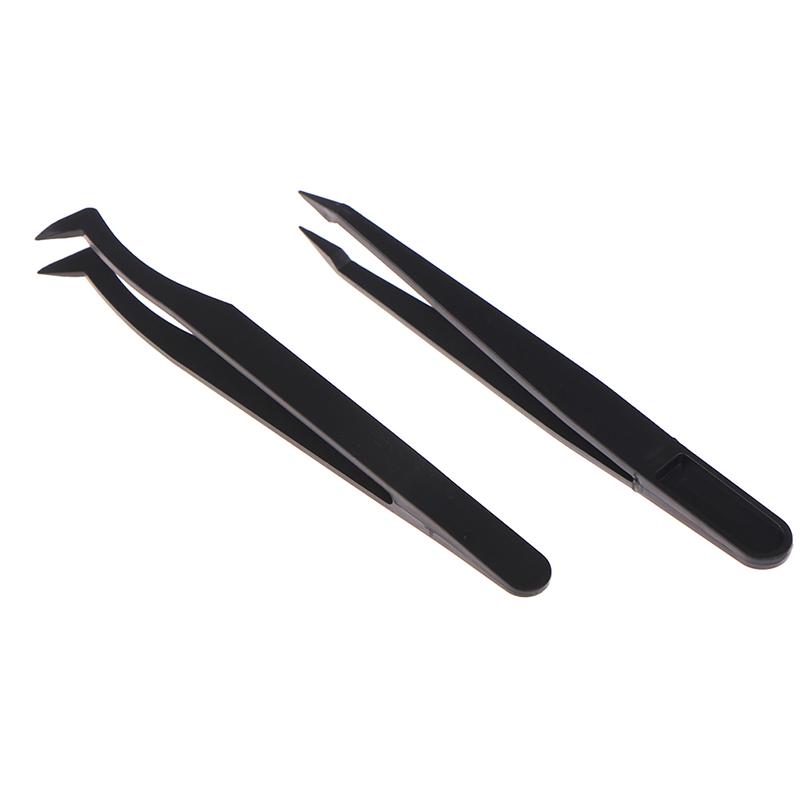 Curved Straight Tip Tweezers Diamond Drawing Tweezers Plastic Picking Tweezers