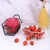 INS Style Iron Storage Basket with Handle Fruit Basket Desk Organizer Box  for Room Dormitory