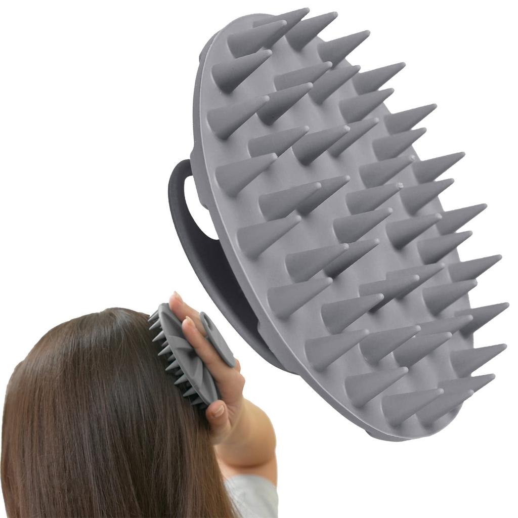 INNERNEED Shampoo 46 Scalp Brush for Scalp Cleansing and Wet and Dry Scalp Brush for Hairbrush with Unisex Brush, Silicone, Soft, Long-Pronged