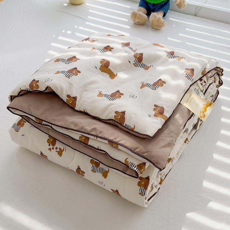 Class A Double Layer Soybean Fiber Quilt for Mothers & Babies - Lightweight Children's Summer Air Conditioning Quilt