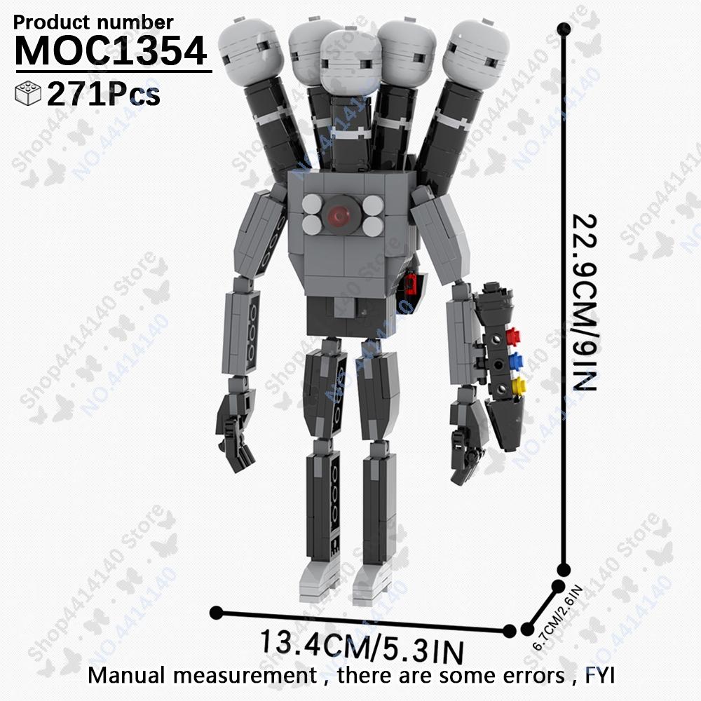 MOOXI Animeserie Skibidi Toalett Figurer Monitorfolk Lydmann Byggeklosser Modell MOC Kloss DIY Montessori Leke Barnegaver
