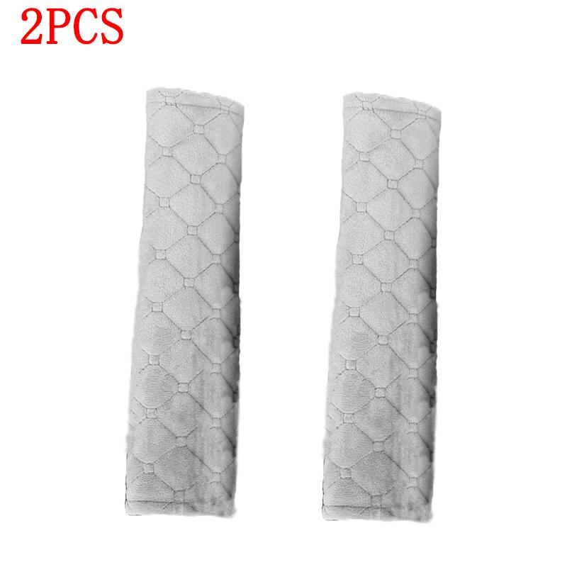2Pcs Universal Car Seat Belt Cover Adjustable Soft Plush BackPack Strap Kids Adults Car Seat Belt Shoulder Pads Auto Accessories
