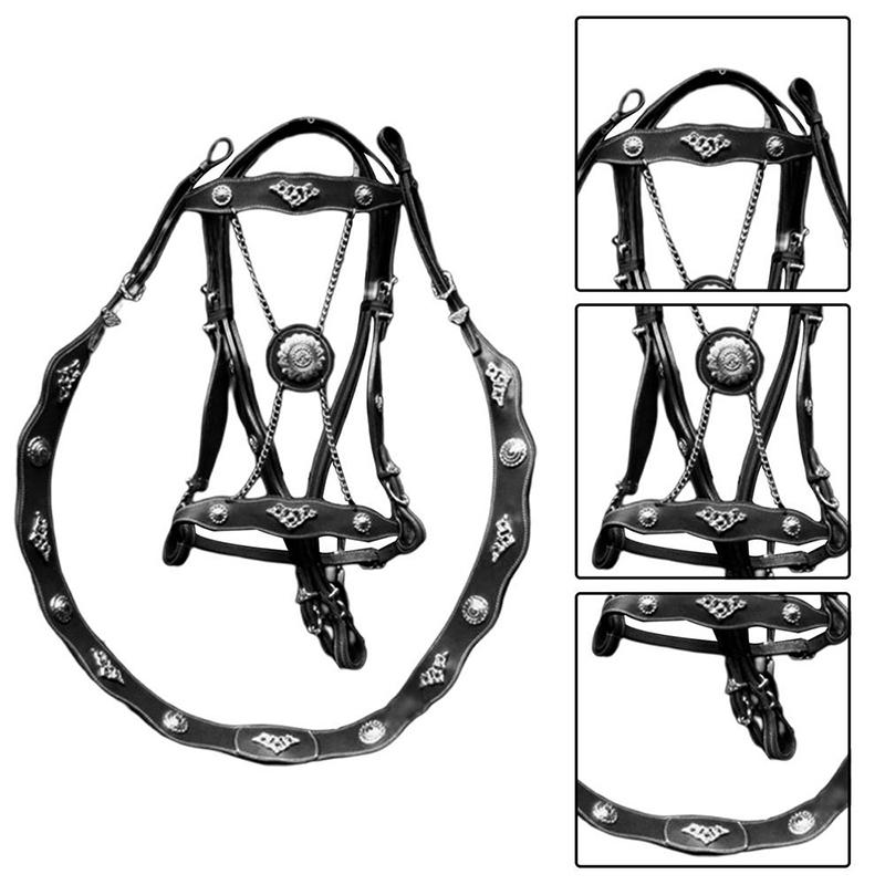 Cabestros y cuerdas guía para caballos Cabestros y cuerdas guía de cuero sintético Cabestros ergonómicos y cómodos sin ataduras con hebilla de metal