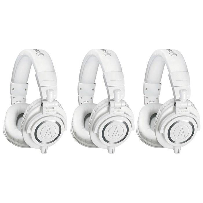audio-technica ATH-M50xWH Professional Monitor Headphones White + HP-M50xWH Replacement Earpads