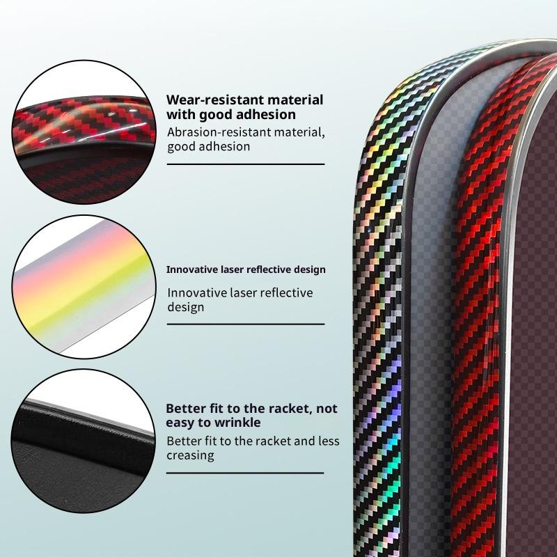Laser Pickleball Paddle Protection Tape-Paddle Head Edge Guard-Racket Edge Protection Tape-Fit Perfectly Curved Edge Laser Tape