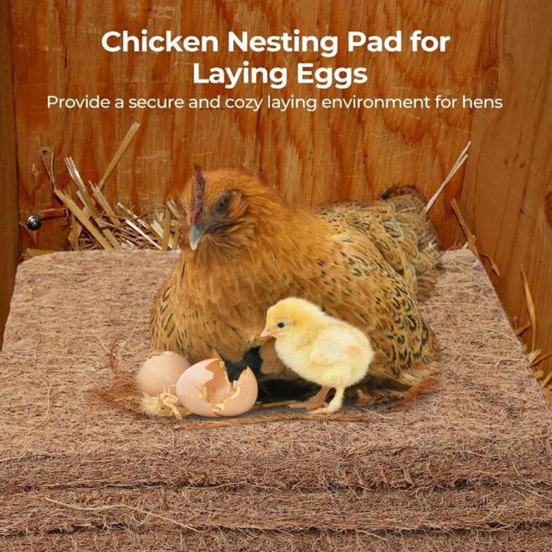 6PCS Chicken Nest Box Mat Soft Liner for Coop Rabbit Bird Nesting Pad Washable Poultry Bedding Supplies for Hens Chicks