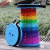 Douyin Travel Folding Stool: Retractable, Rainbow-Colored Casual/Fishing Stool