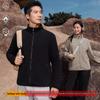 Men's Double-Sided Fleece Windproof Jacket: Thick, Warm, Stand-Up Collar for Autumn & Winter