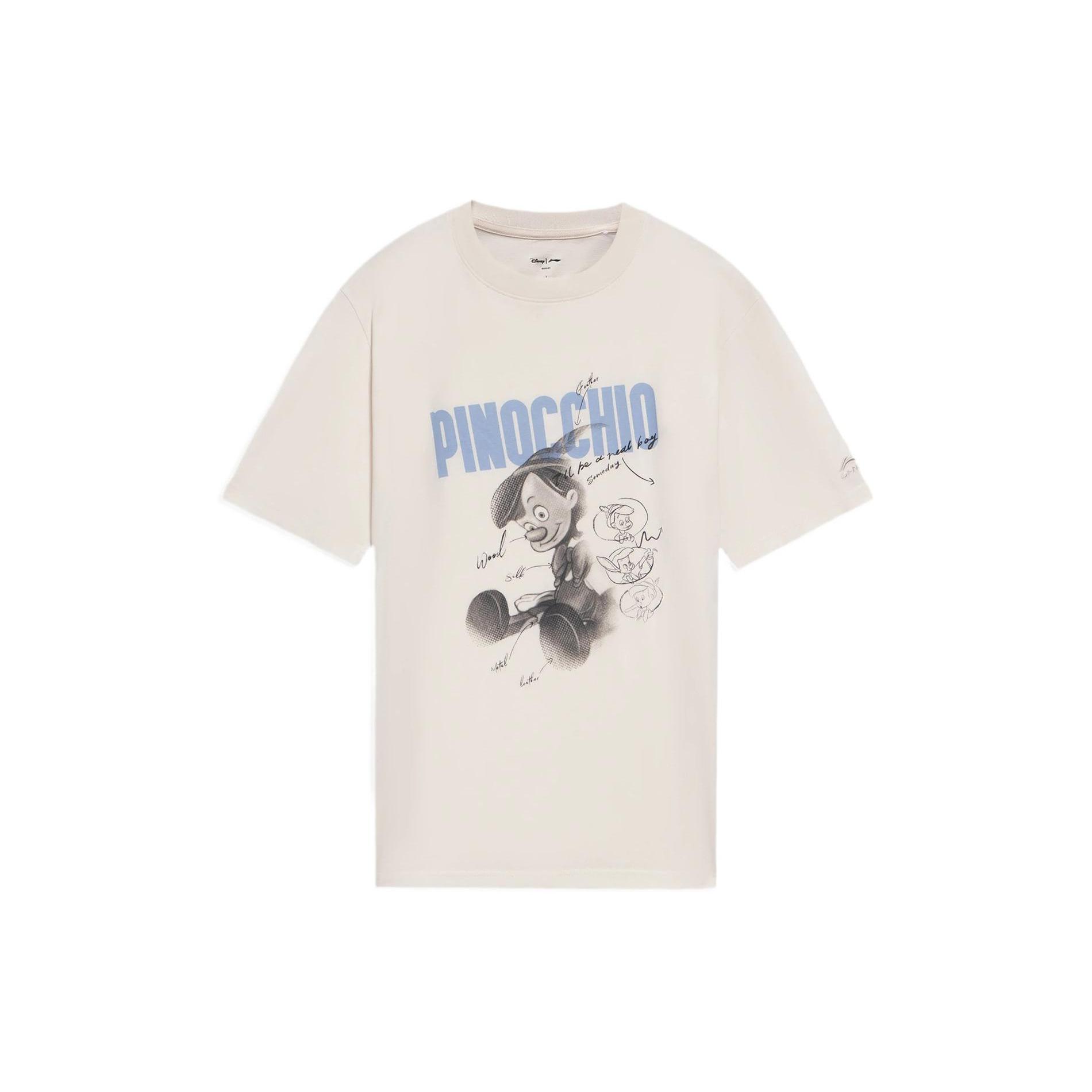 Li Ning x Disney T Shirt Men s White Sand Gray AHSS449-7 XXL