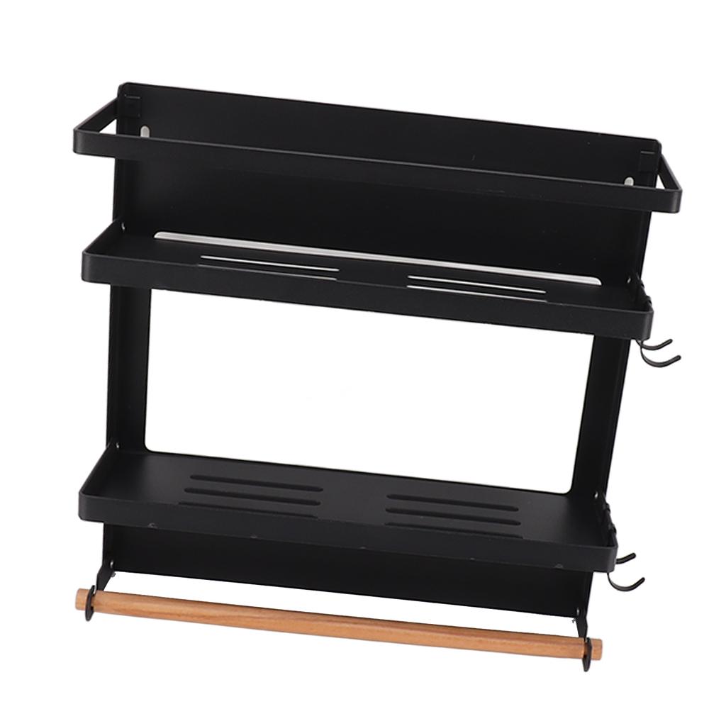 Magnetic Fridge Spice Rack Foldable Multifunctional Adjustable Durable Refrigerator Side Shelf for