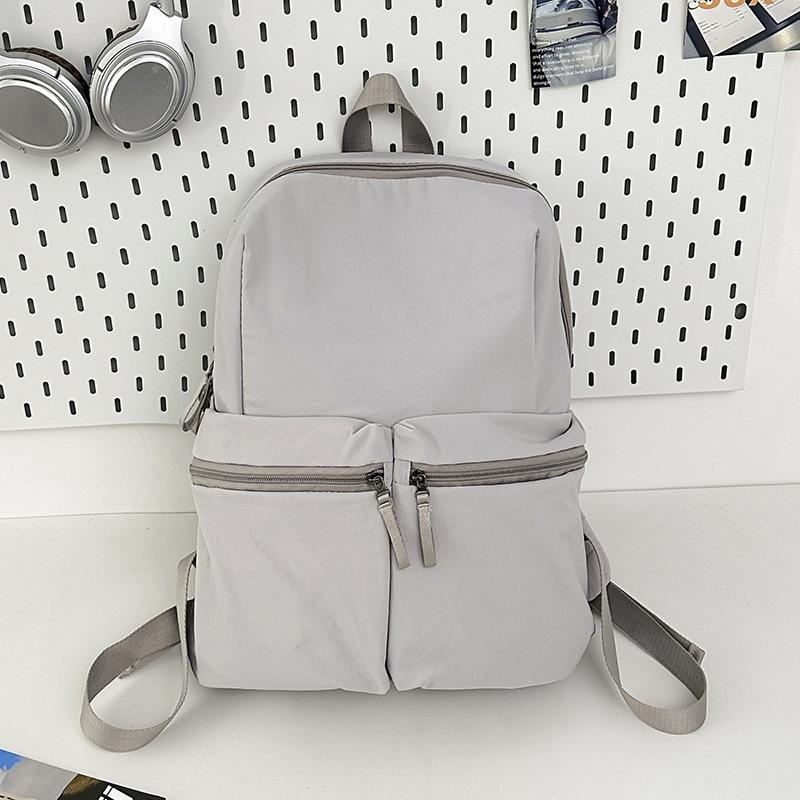 Schoolbag Large Capacity Backpack 1011 Autumn New Simple Nylon Light Casual Backpack Commuter Play Student Bag