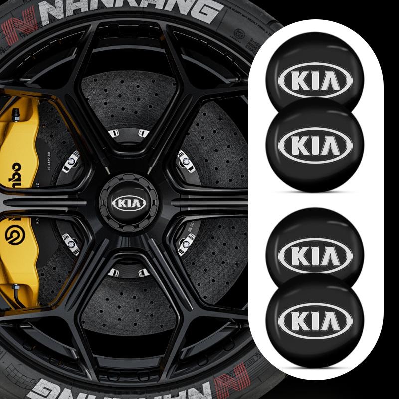 4 pezzi 56mm Tappo Coprimozzo Centrale Ruota Auto Logo Emblema Adesivo Ruota Accessori Per KIA Ceed Sportage Rio K5 Optima Cerato Proceed Venga Sedona