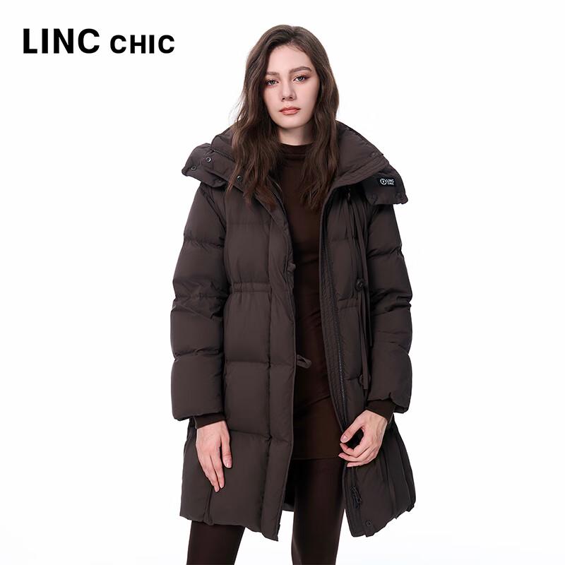Jinyujie 2025 Winter Women's Hooded Mid-Length Down Jacket