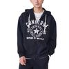 Converse Sweatshirts Unisex Black Hooded Moderate Cardigan UCJ441-023