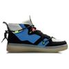 Li Ning Counterflow Hunter Slip Resistant Abrasion Resistant Mid top Skateboard Shoes Men's Black Blue AGCQ127-3