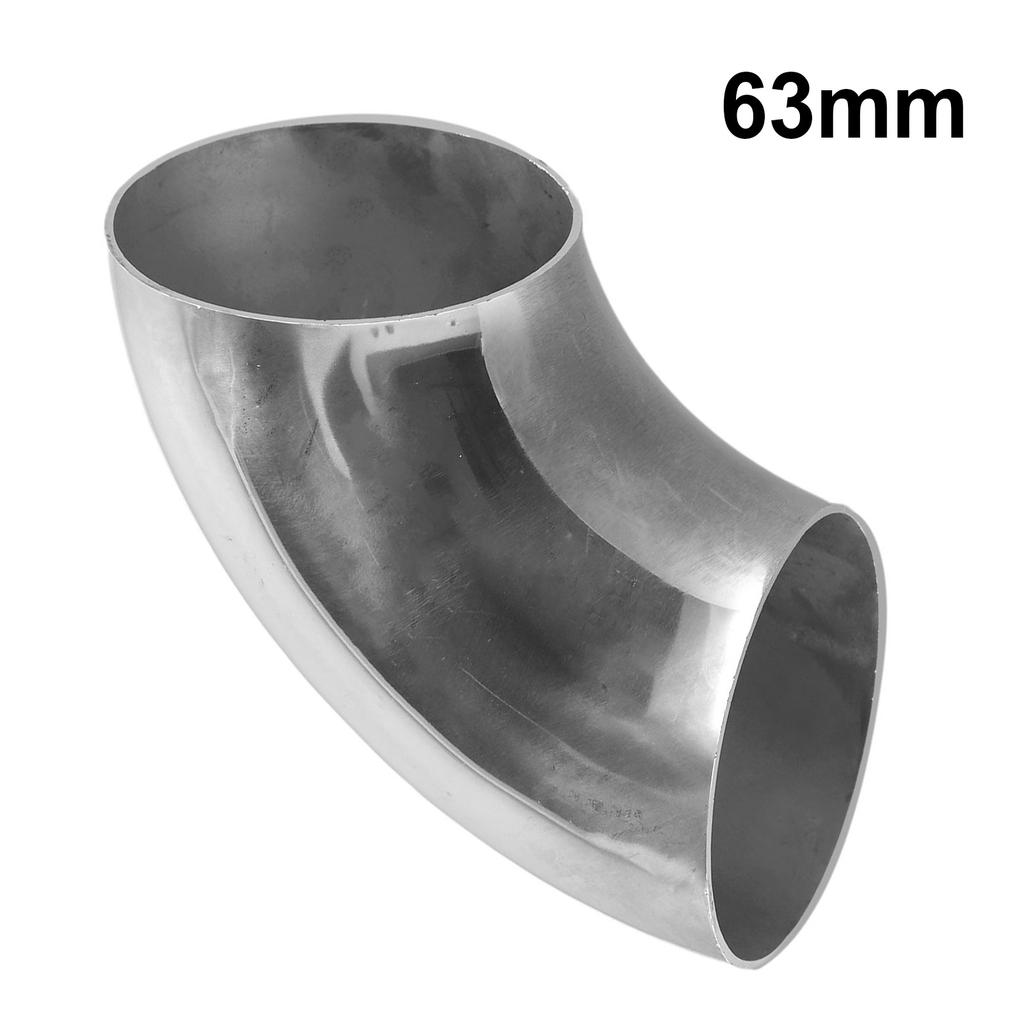 Stainless Steel 304 1.5D Bending Radius Exhaust Elbow 90 Degree Pipe Fitting for Automotive Exhaust and Intake Pipes 34-102mm