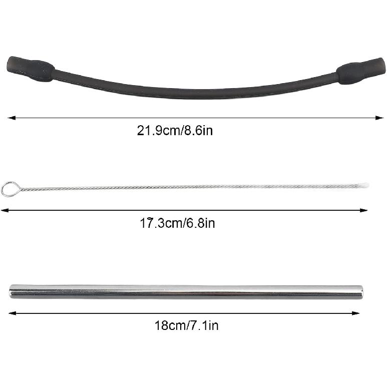 Coffee Machine Replacement Tubes: Includes Silicone Milk Tube, Stainless Steel Milk Tube, Compatible with , Coffee Maker Milk Foam Straw with