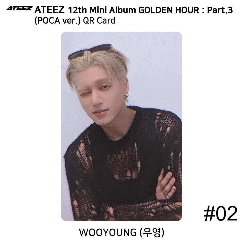 

ATEEZ 12-й мини-альбом Golden Hour Part.3 версия POCA. Официальная фотокарточка QR-карта Wooyoung - QR #2