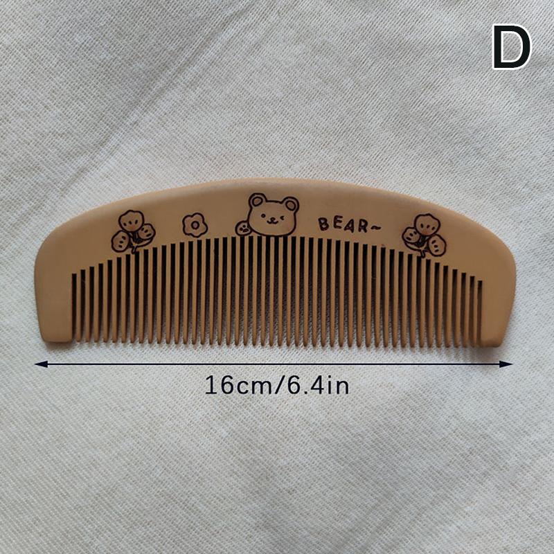 1Pcs Peach Wood Peach Wood Hair Comb Anti-Static Carve Designs Peach Wood Comb Traditional Retro Natural Solid Wood Comb