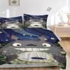 Totoro'S Magical Night Print 3Pcs Bedding Setduvet Cover With 2 Bedropillowcase Home Birthday Gift