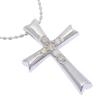 cross Necklace K18 white gold/diamond cross 2.7g unisex Used